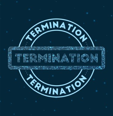 Sonlandırma Parlayan yuvarlak rozet Ağ biçimi geometrik sonlandırma damgası uzay vektöründe