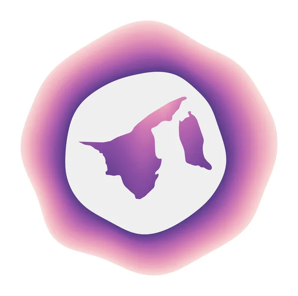 Ícone Brunei Logotipo gradiente colorido do país Roxo vermelho Brunei arredondado sinal com mapa para o seu —  Vetores de Stock