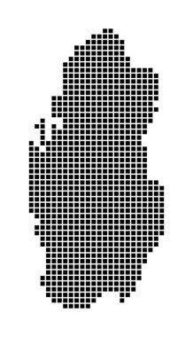 Katar Haritası Noktalı Biçim Haritası Ülkenin Kenarları Sizin için dikdörtgenlerle dolu