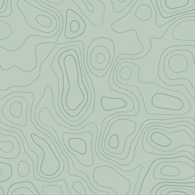 Topografik hatlar yeşil tonlarda gerçek topografik harita dikişsiz tasarım şirin kaplanabilir desen