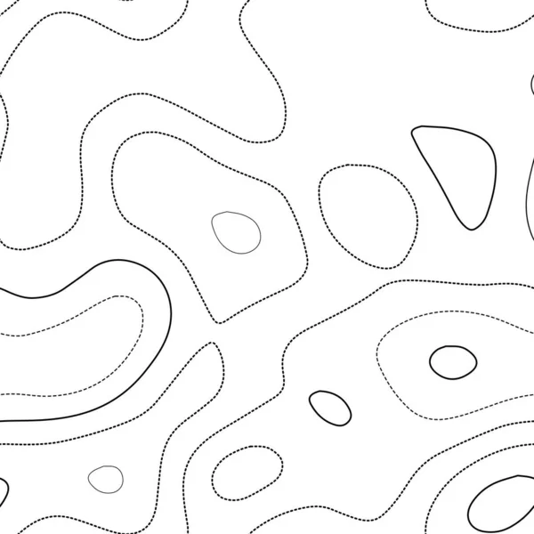 Linhas de contorno Mapa topográfico admirável Isolamento de azulejos sedutor preto e branco — Vetor de Stock