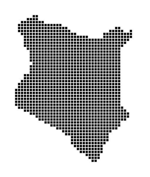 Kenya karta Karta över Kenya i prickig stil Landsgränser fyllda med rektanglar för din — Stock vektor