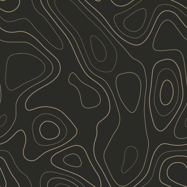 Contour çizgileri Gerçek topoğrafya haritası Kusursuz tasarım Canlı kiremitlenebilir izolinler desen vektörü
