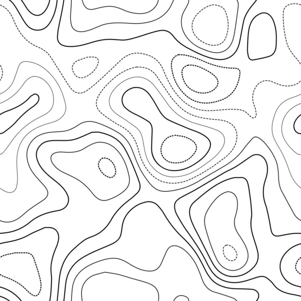 Mapa topográfico fondo Mapa topográfico real Diseño impecable en blanco y negro poderoso — Vector de stock