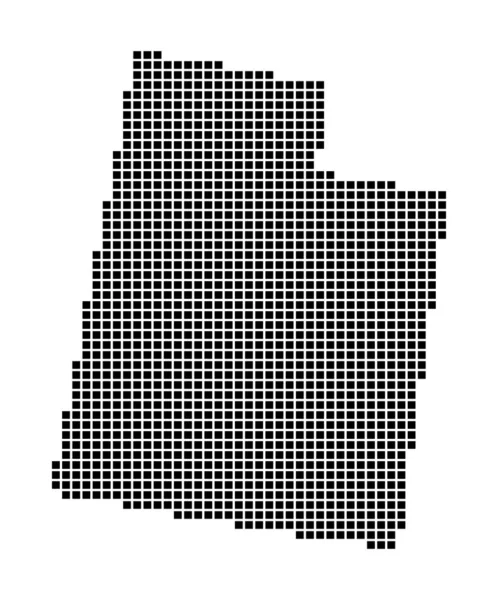 Mapa de Utah Mapa de Utah en estilo punteado Borders of the us state filled with rectangles for your — Archivo Imágenes Vectoriales