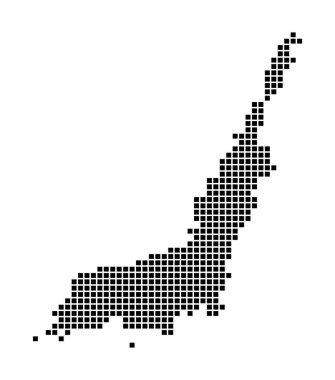 Lembeh Haritası Adanın Noktalı Stili Adanın Kenarları Dikdörtgenlerle dolu