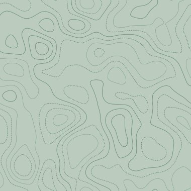 Contour çizgileri Yeşil tonlarda gerçek topografik harita kusursuz tasarım sanatsal döşeme deseni