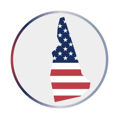 New Hampshire ikon şekli New Hampshire bayrak işareti ile bayrak renkleri ile ABD eyaleti