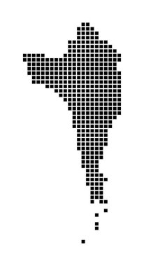 Phu Quoc harita Phu Quoc noktalı stil Haritası Adanın kenarları sizin için dikdörtgenlerle dolu