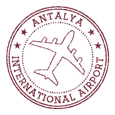 Antalya Uluslararası Havalimanı logo vektör illüstrasyonunun damgası