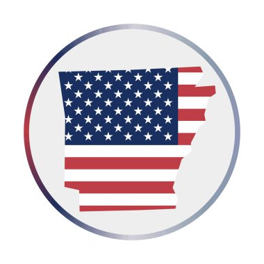 Arkansas simge şekli Arkansas bayrak işareti ile bayrak renk eğimli halka