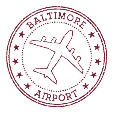 Baltimore Havaalanı damgası Baltimore Havalimanı yuvarlak logo vektör illüstrasyonu