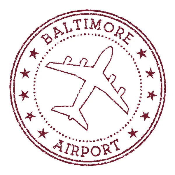 Baltimore Havaalanı damgası Baltimore Havalimanı yuvarlak logo vektör illüstrasyonu