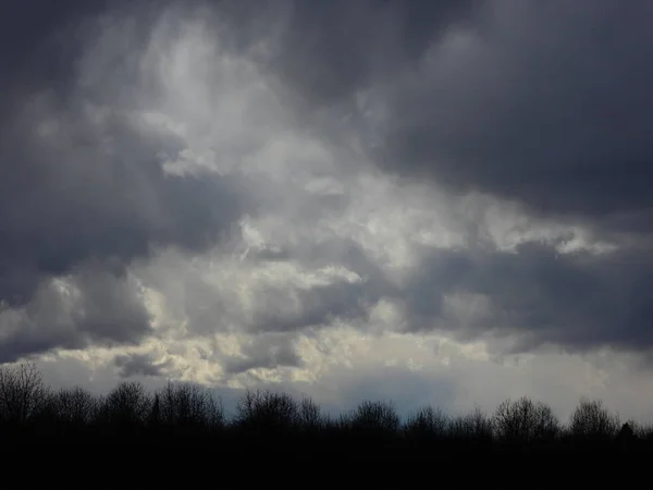 Himmel Mit Vielen Wolken — Stockfoto