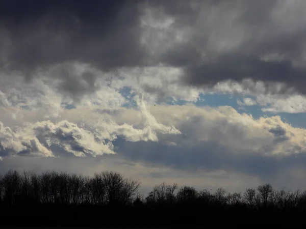 Himmel Mit Vielen Wolken — Stockfoto