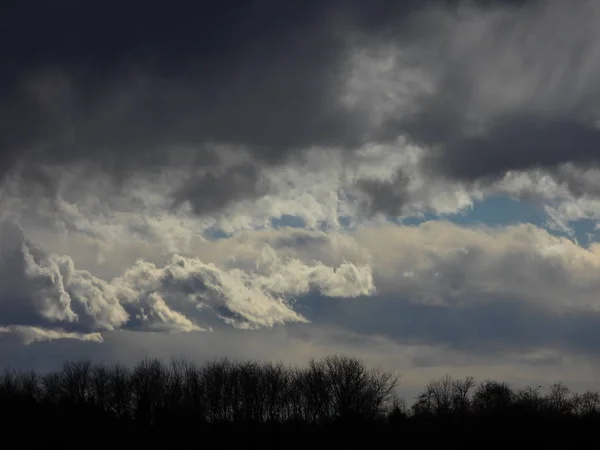 Himmel Mit Vielen Wolken — Stockfoto