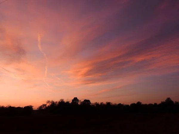 Pôr Sol Parque — Fotografia de Stock