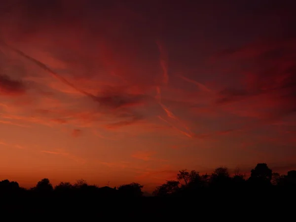 Pôr Sol Parque — Fotografia de Stock