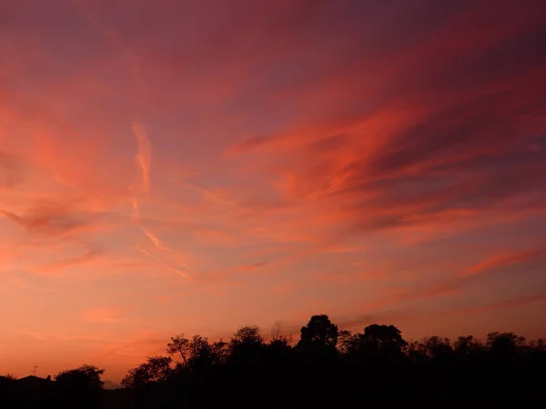 Pôr Sol Parque — Fotografia de Stock