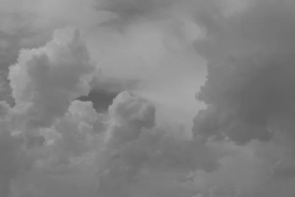 Небо Облаками Черном Белом — стоковое фото
