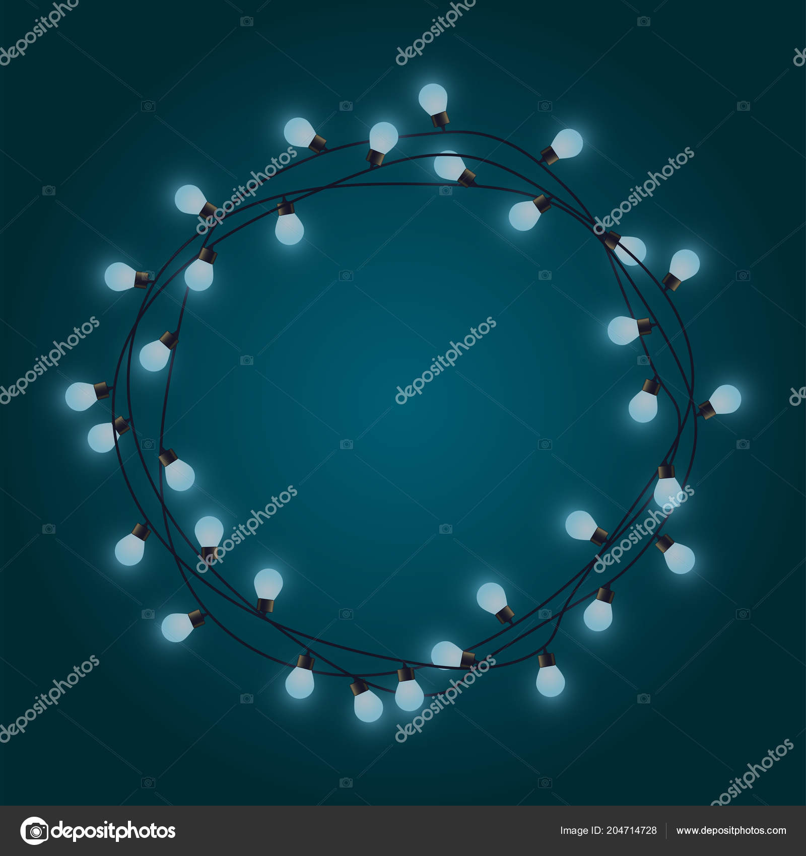 Light Lamps Garland Wreath Front Door Fairy Lights