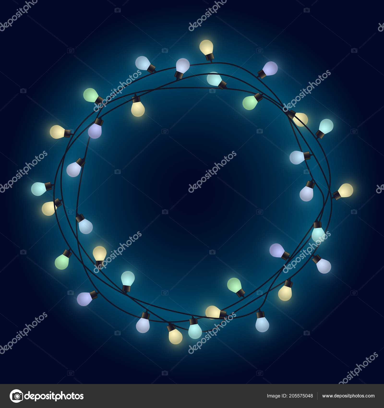 Light Lamps Garland Wreath Front Door Fairy Lights