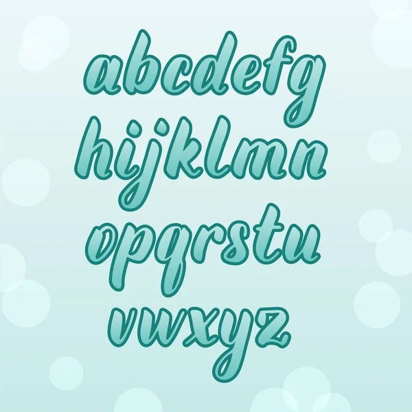 Fuente moderna en minúscula sobre fondo de textura, alfabeto dibujado a mano, letras caligráficas, letras universales para pancartas y tarjetas, tipo de vector — Archivo Imágenes Vectoriales