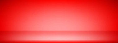 Kırmızı stüdyo sahne duvar kağıdı. Gradyan limbo podyum arka planı. Model, sunum, şablon, ürün sergisi için yakut raf ya da duvar arkaplanı. Soyut kırmızı sahne görüntüsü. Vektör