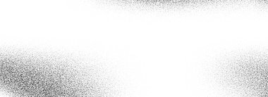 Siyah noktalı tanecikli doku. Grunge arka planda gürültü püskürttü. İnce noktalı kumlu kaplama. Parçacıklar, toz ve lekelerle dolu sıkıntılı bir arkaplan. Vektör kum tanecikli duvar kağıdı