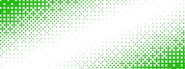 Yeşil bitmap eğimli doku. Piksel 8 bit derecelendirme deseni zayıflıyor. Köşeli yarım ton arkaplan. Rasterize video oyunu Half ton Patern. Vektör kaybolan komik pop sanatı arkaplanı