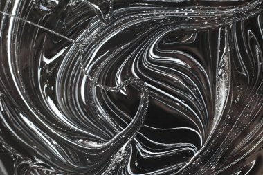 iki renk soyut görüntü karıştırma. Beyaz ve siyah boya dairelerinin dokusu