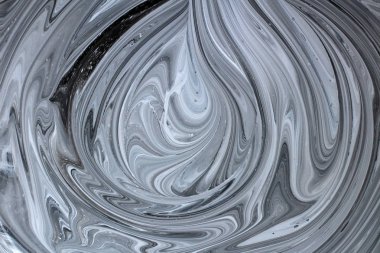 iki renk soyut görüntü karıştırma. Beyaz ve siyah boya dairelerinin dokusu