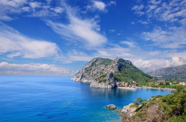 Adalar deniz manzarası. Akdeniz Türkiye.
