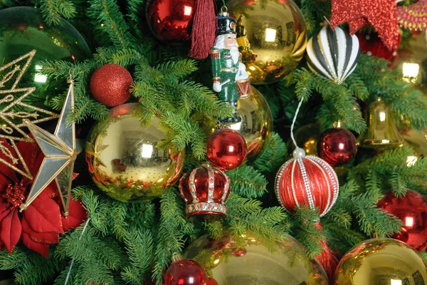 Christmas Balls Fir Tree New Year Holidays Christmastime Celebration — Stock Photo, Image