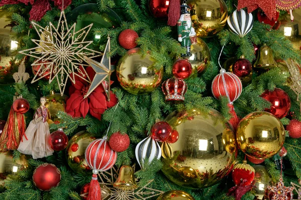 Christmas Balls Fir Tree New Year Holidays Christmastime Celebration — Stock Photo, Image