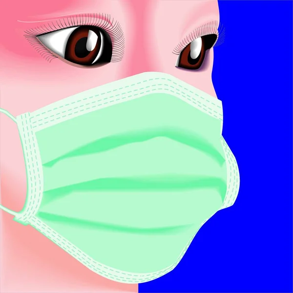 Maskovaný Asijský Koronaviru — Stock fotografie