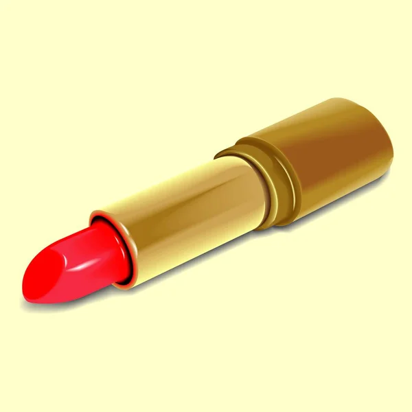 Concept Illustration Drawing Lipstick — Stock Vector