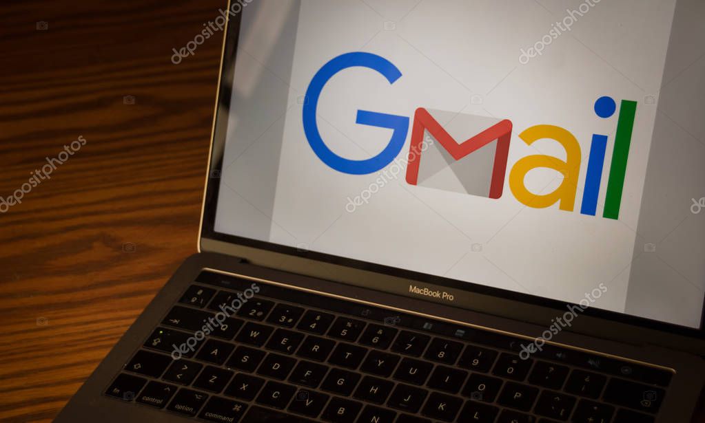 Dallas, Texas, United States - October 5, 2018: Gmail logo on screen of laptop