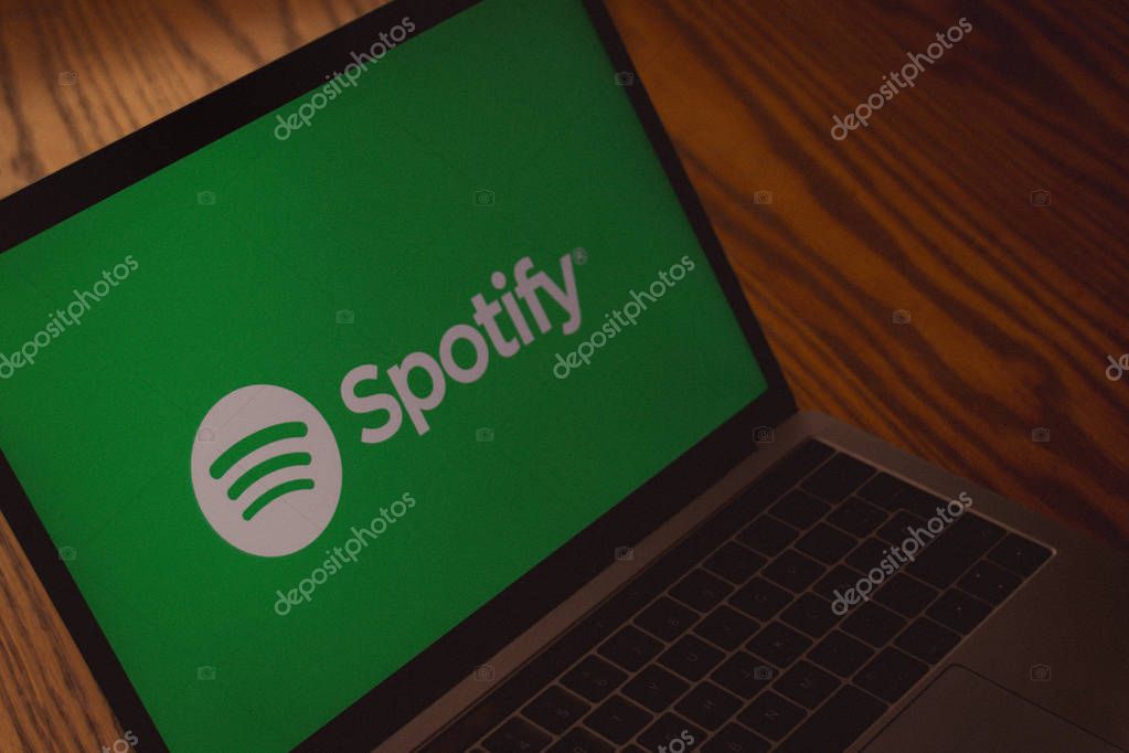 Dallas, Texas/ United States - 06/7/2018: (Photograph of the Spotify logo on computer screen)