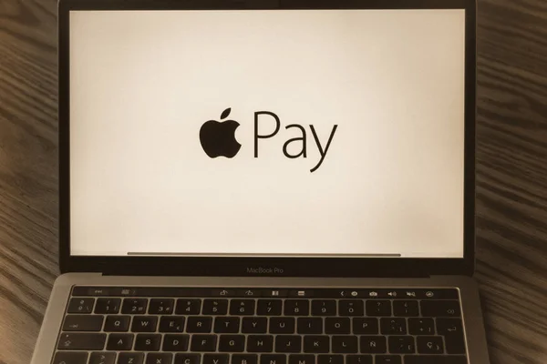 Dallas Texas Spojené Státy 2018 Fotografie Logo Apple Pay Obrazovce — Stock fotografie