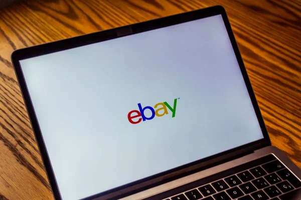 Dallas Texas Estados Unidos 2018 Fotografia Logotipo Ebay Tela Computador — Fotografia de Stock