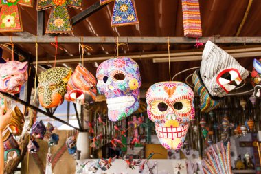 San Antonio Arrazola, Oaxaca / Meksika - 21/7/2018: (geleneksel alebrijes atölyesi ve Mağazası San Antonio Arrazola Oaxaca Meksika)