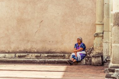 Oaxaca, Oaxaca / Meksika - 21/7/2018: (Ruinss eski Oaxaca Meksika Cuilapan Manastırı)