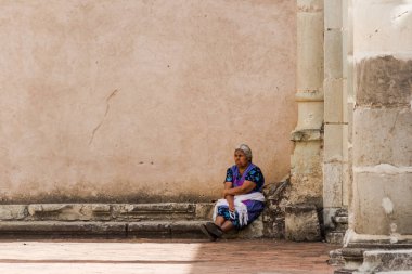 Oaxaca, Oaxaca / Meksika - 21/7/2018: (Ruinss eski Oaxaca Meksika Cuilapan Manastırı)