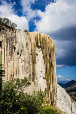 Oaxaca, Oaxaca / Meksika - 21/7/2018: Hierve el agua Oaxaca Meksika doğal sit detay