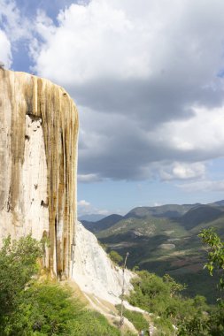 Oaxaca, Oaxaca / Meksika - 21/7/2018: Hierve el agua Oaxaca Meksika doğal sit detay