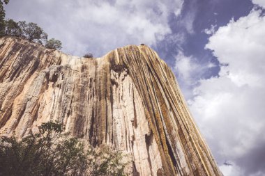 Oaxaca, Oaxaca / Meksika - 21/7/2018: Hierve el agua Oaxaca Meksika doğal sit detay