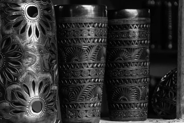 San Bartolo Coyotepec Oaxaca Mexico 2018 Traditional Black Clay Handcrafts — стоковое фото