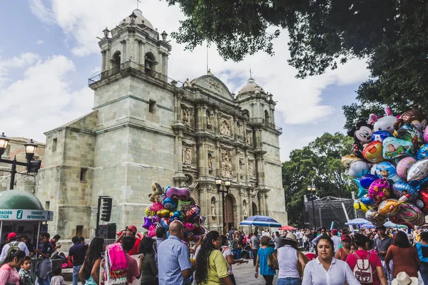 瓦哈卡 瓦哈卡 墨西哥 2018 墨西哥瓦哈卡市中心大教堂 — 图库照片