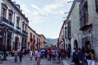 Oaxaca, Oaxaca / Meksika - 21/7/2018: (sokak şehir Oaxaca Meksika)